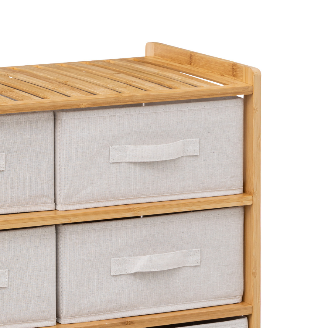 Etagère en Bambou 6 rangements — vue 3