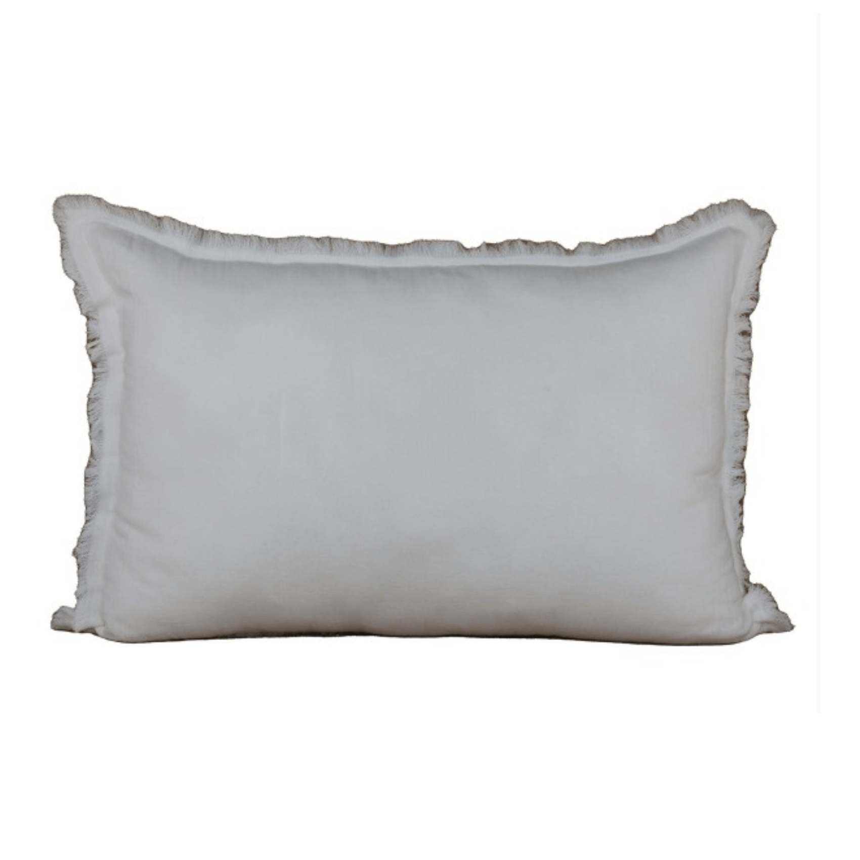Coussin à franges en coton