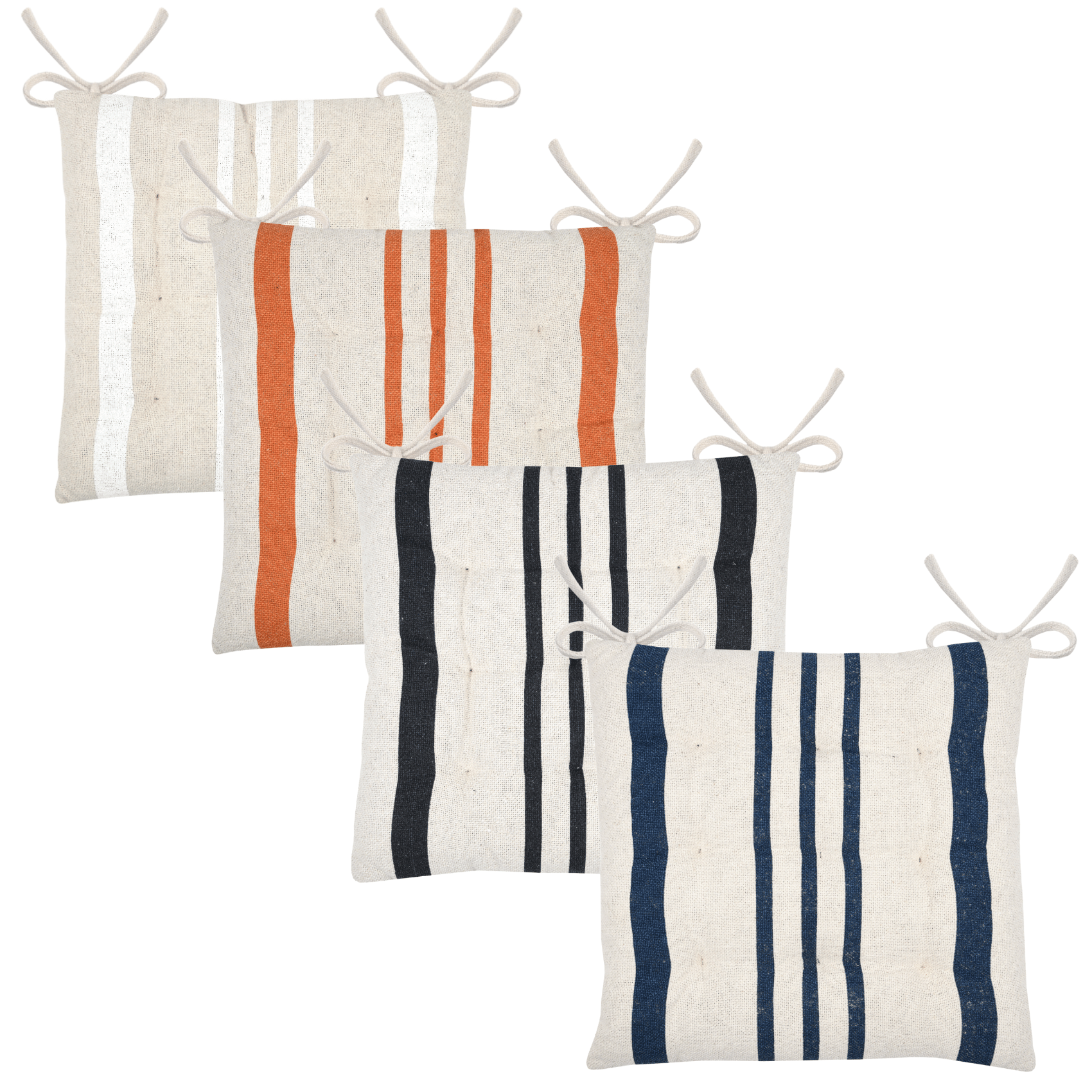 Galette de chaise à rayures — vue 6