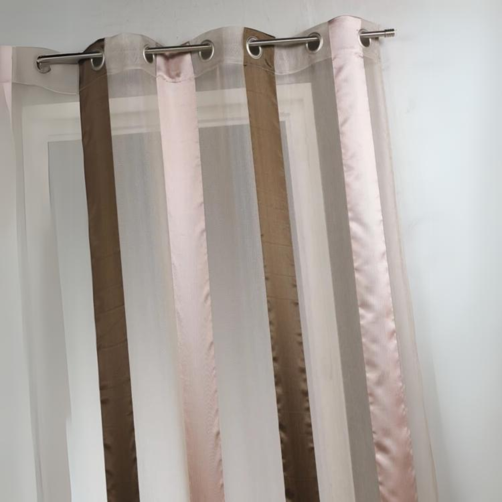 Voilage bicolore à rayures verticales — vue 4