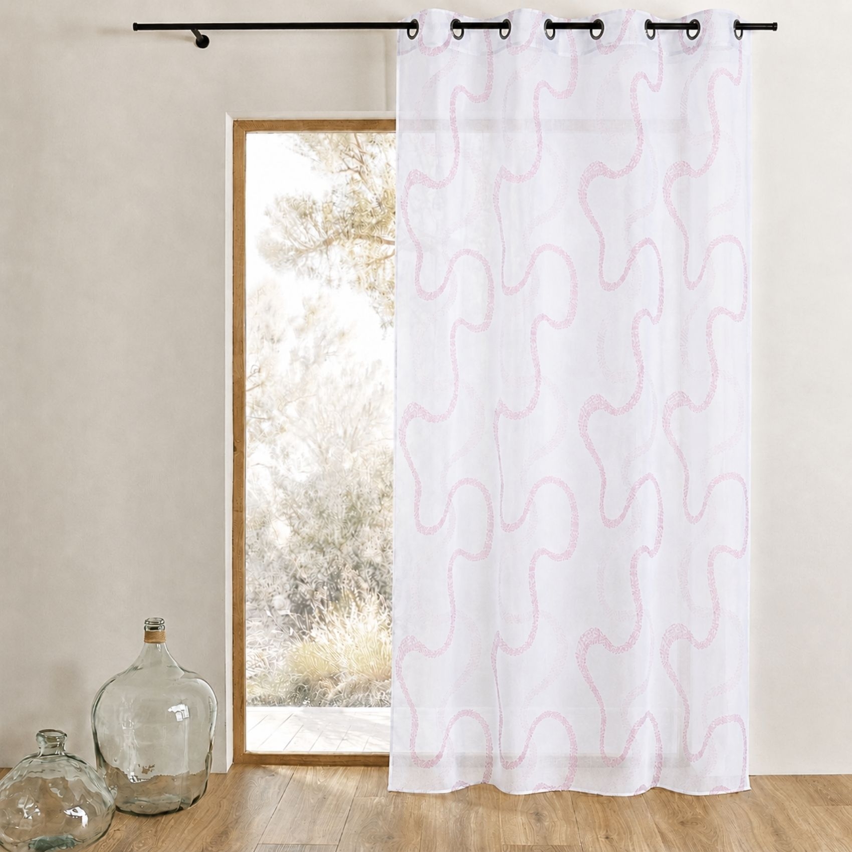Voilage brodé à motifs zigzag — vue 5
