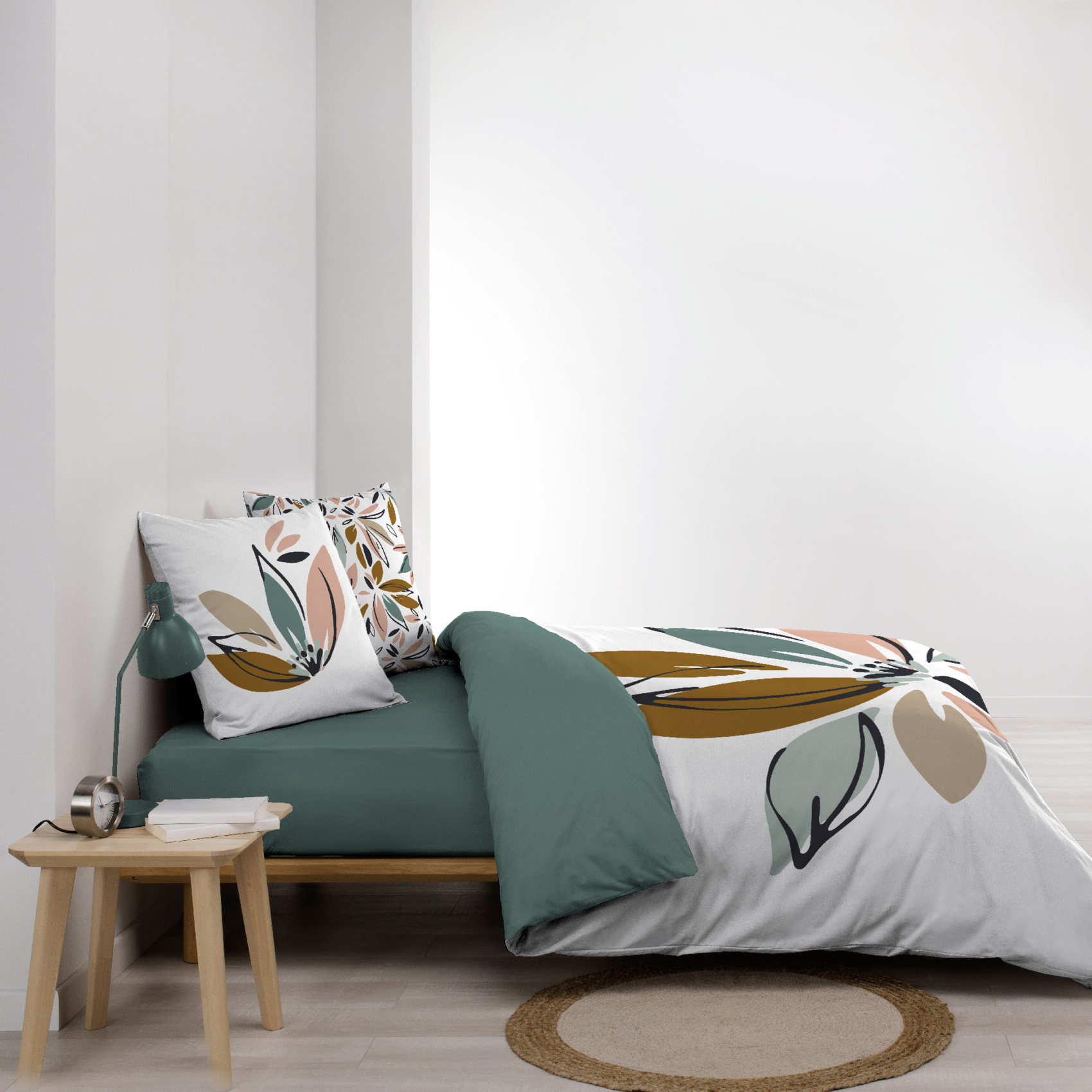 Parure de lit en coton motif floral avec double face imprimée — vue 4