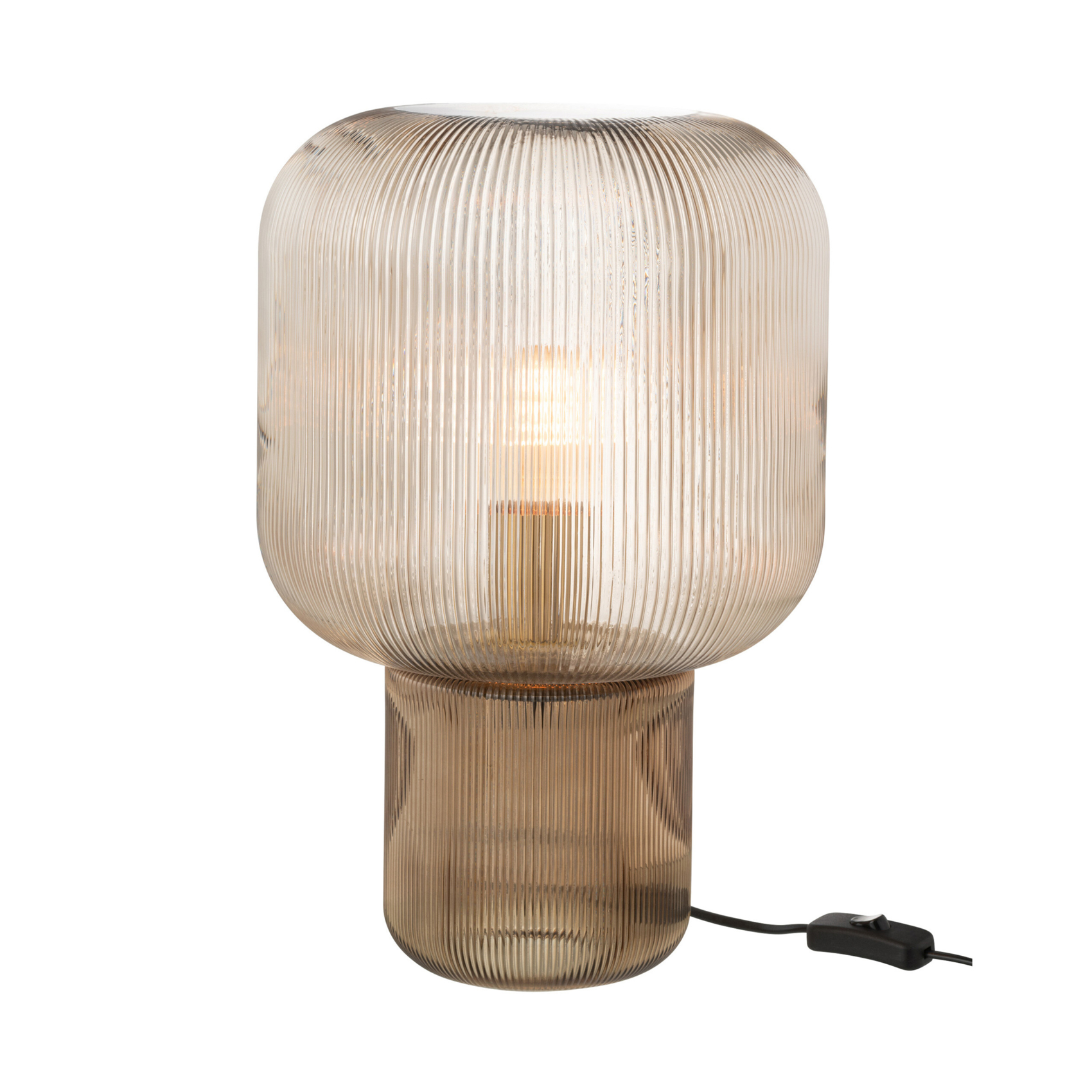 Lampe à poser en verre strié design