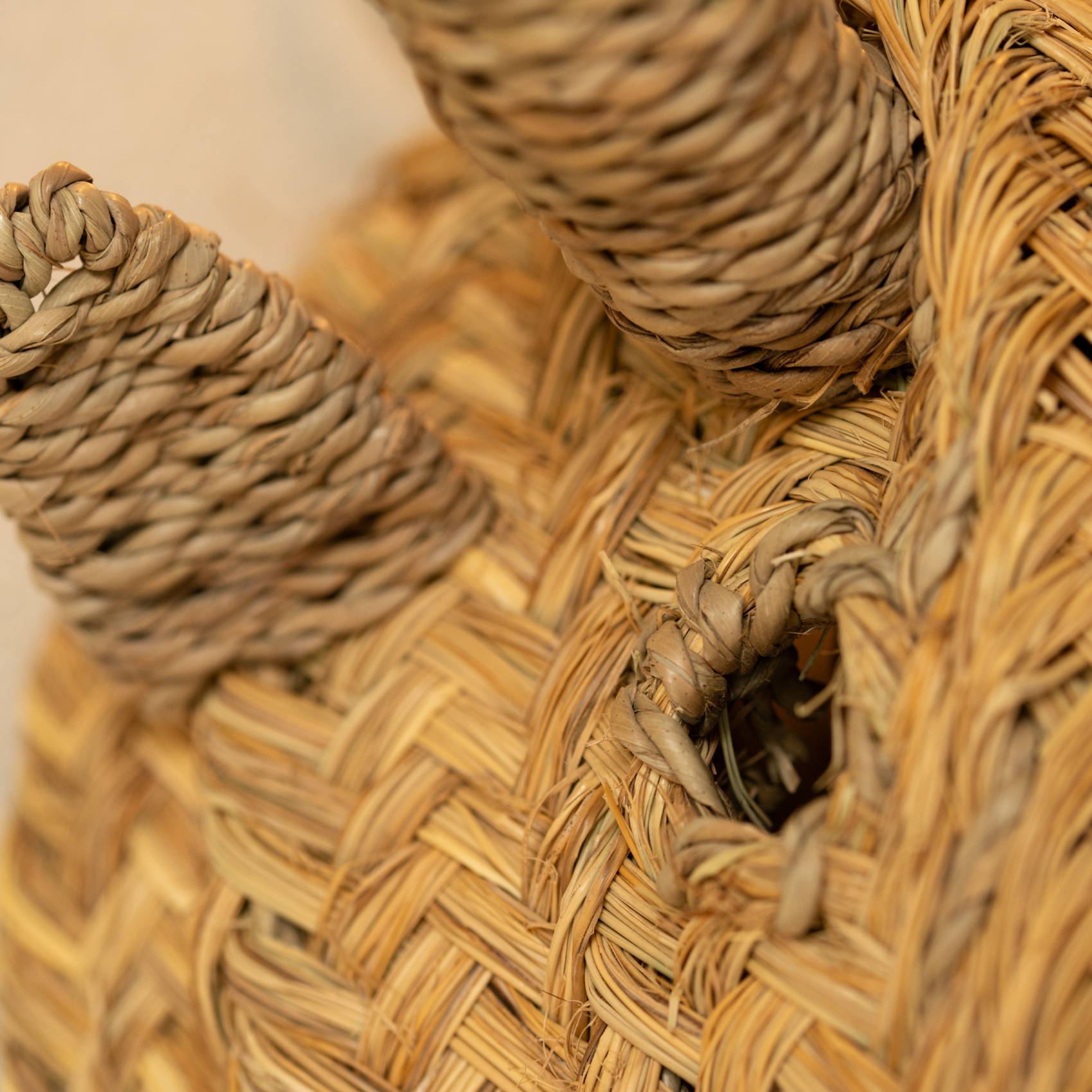 Déco murale tête de bœuf en paille XL — vue 3