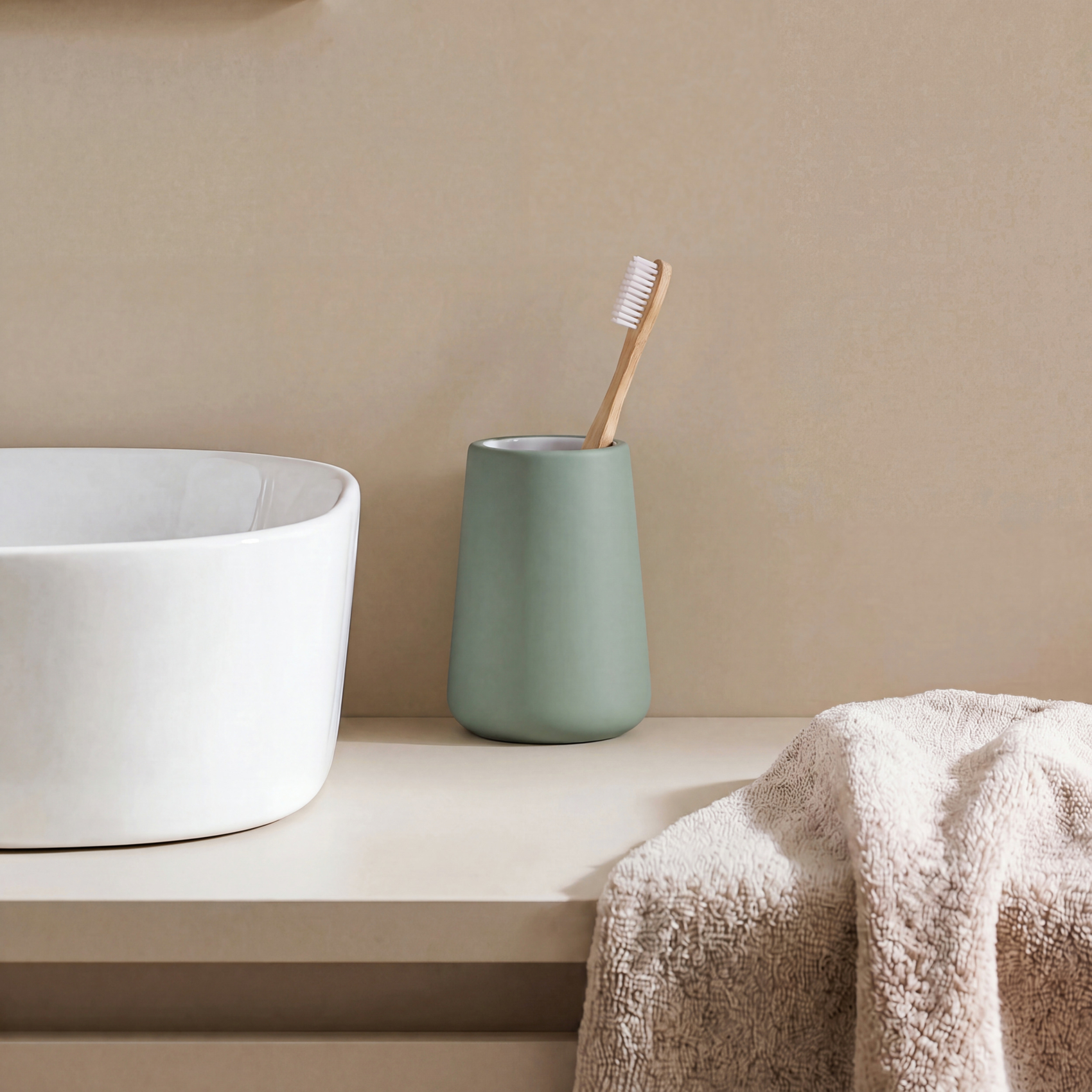 Porte-brosse à dents en grès céramique — vue 6