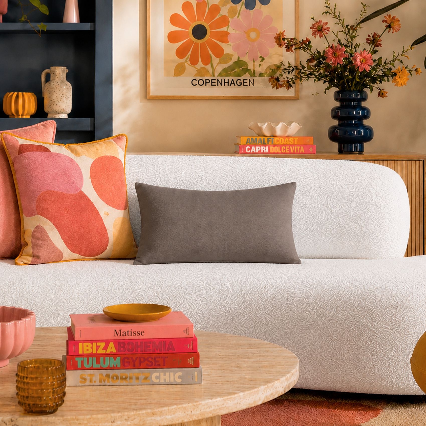 Coussin non déhoussable en coton uni — vue 4