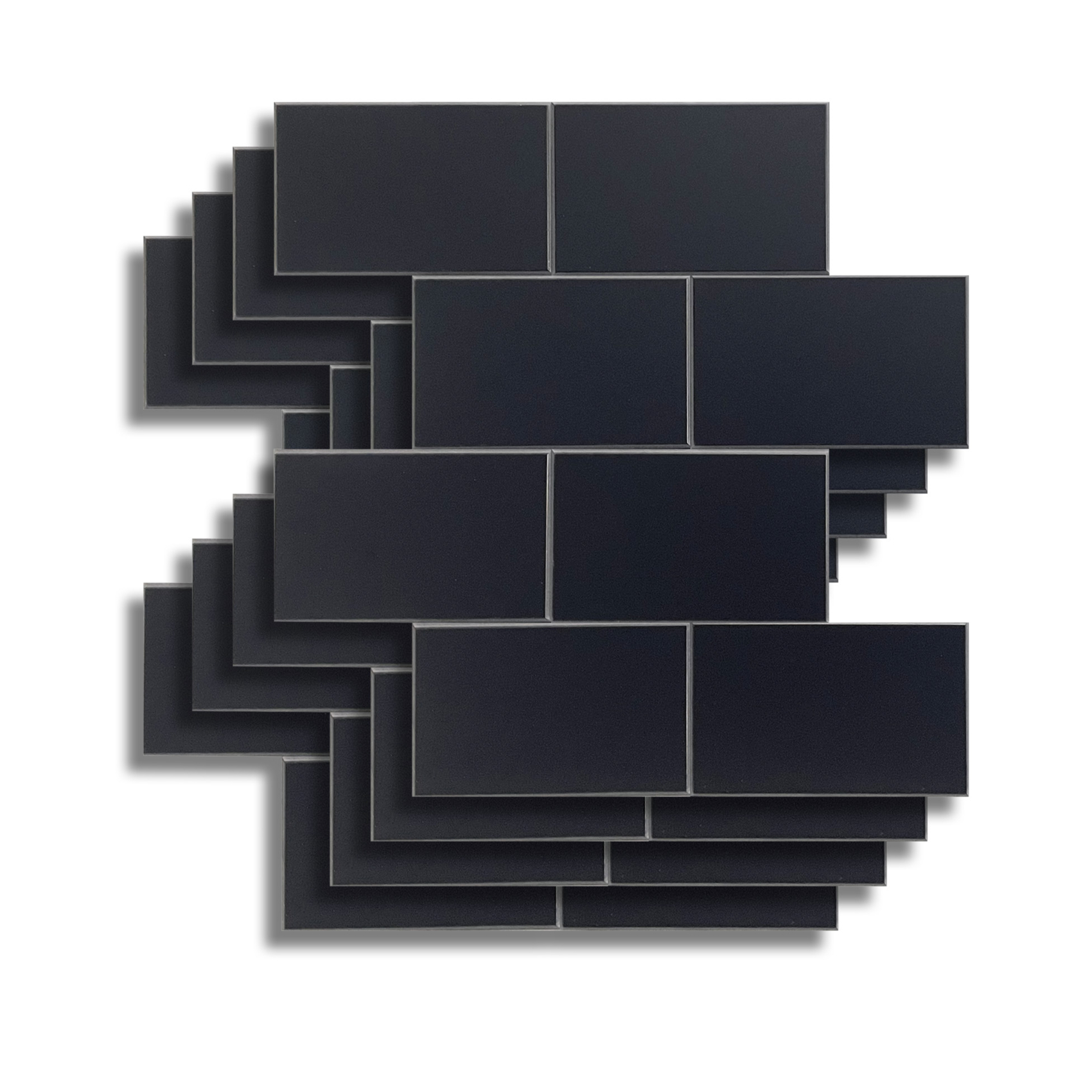 Lot de 4 crédences adhésives murales 3D effet carrelage — vue 3