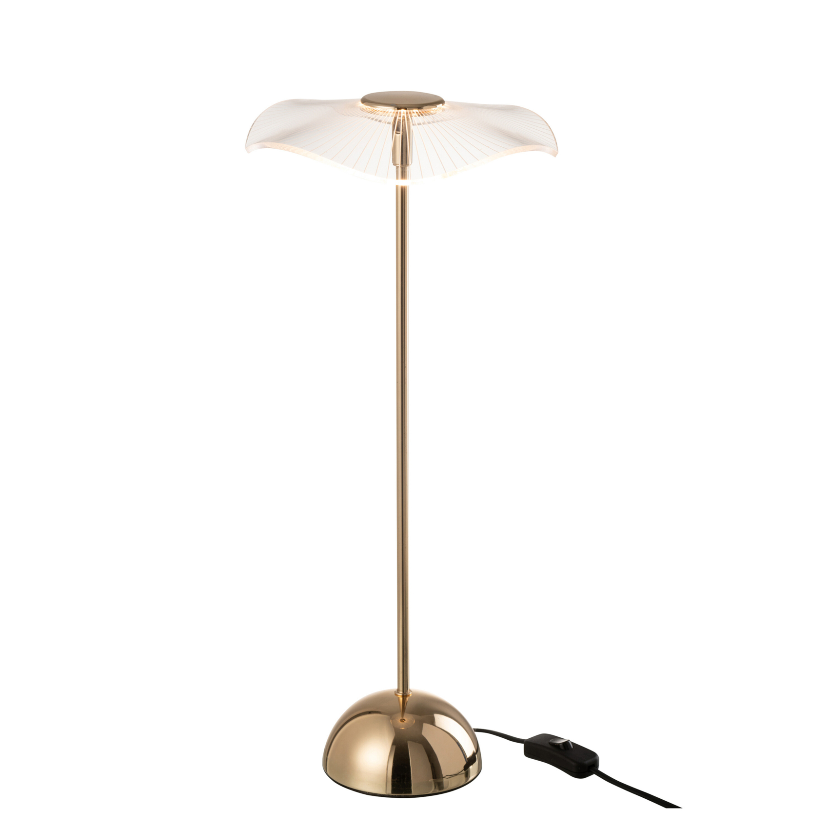 Lampe de table LED en métal effet fleur