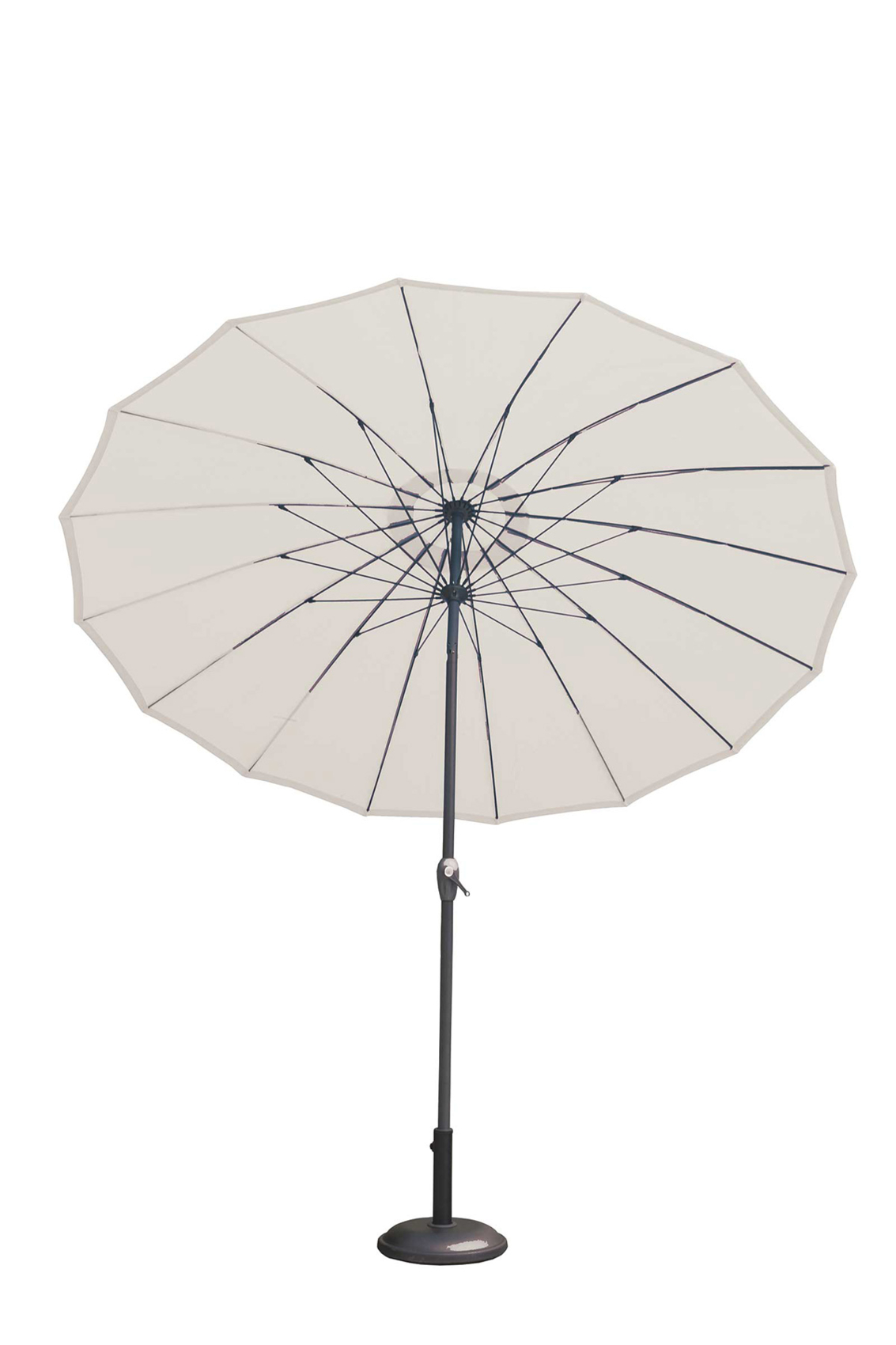 Parasol à effet parapluie composé de 16 baleines