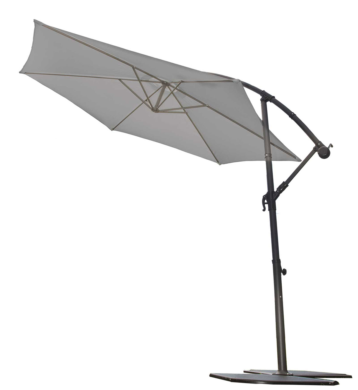Parasol Ø 3 m Mat Déporté à Manivelle — vue 3