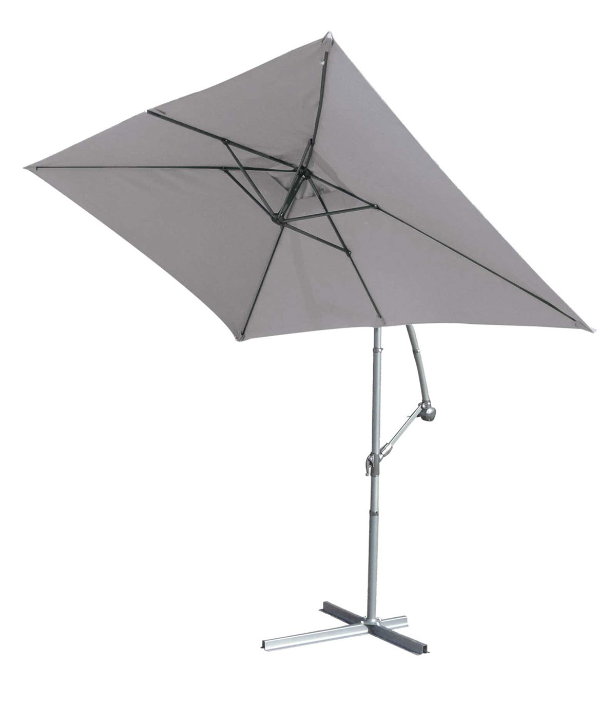 Parasol Structure Métal à Pied Déporté 3 x 2 m — vue 3