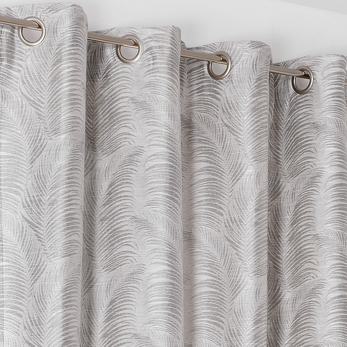 Rideau à oeillets aux motifs palmes — vue 6