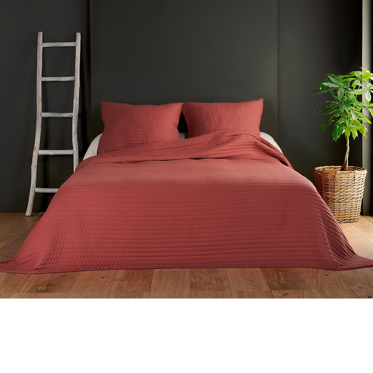 Couvre lit et taie matelassés
