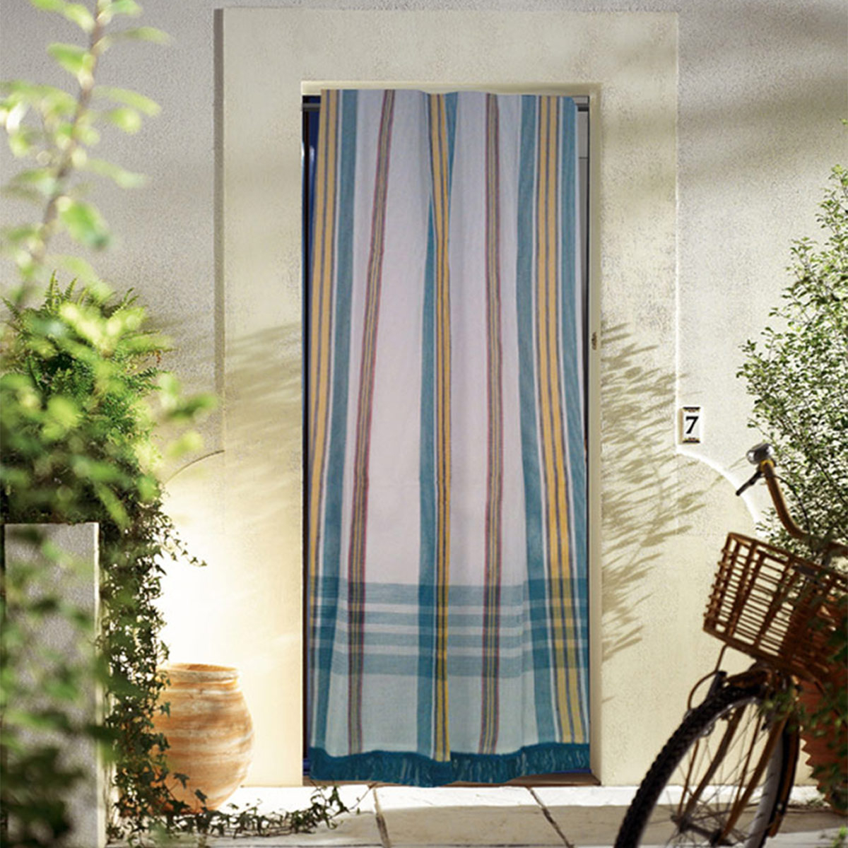 Rideau de Porte Marseillais à rayures d'Antan