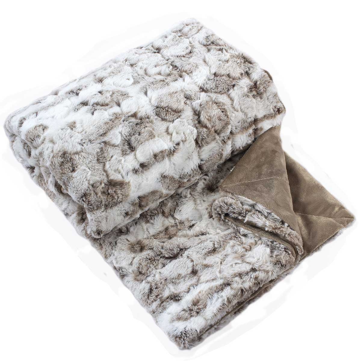 Plaid en imitation fourrure doublée polaire — vue 4