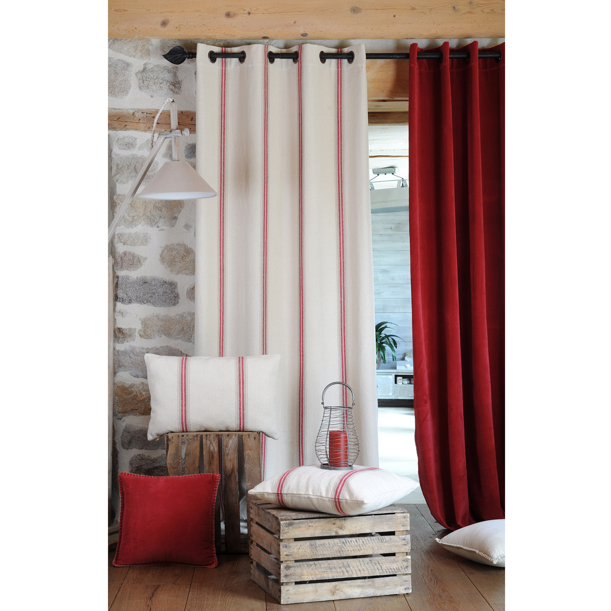 Rideau 100% Coton effet tapissier d'antan — vue 4