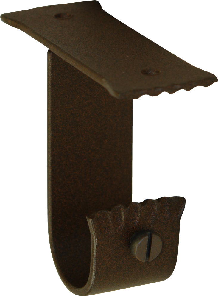 Paire de supports Plafond en Fer Forgé Rouille diam 28 mm