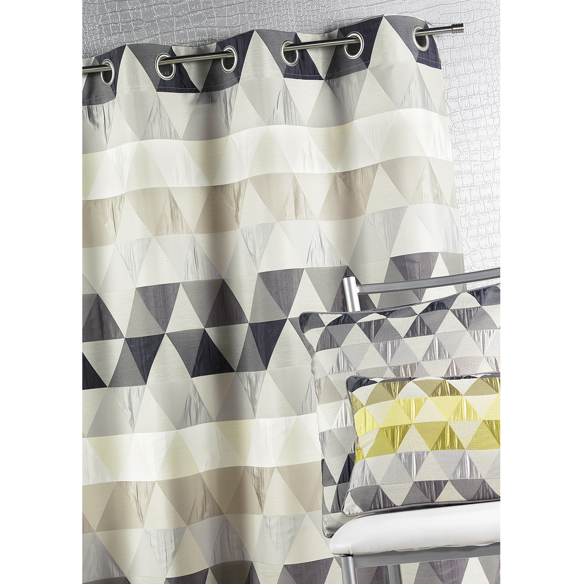 Rideau ameublement Jacquard 'triangles' — vue 3