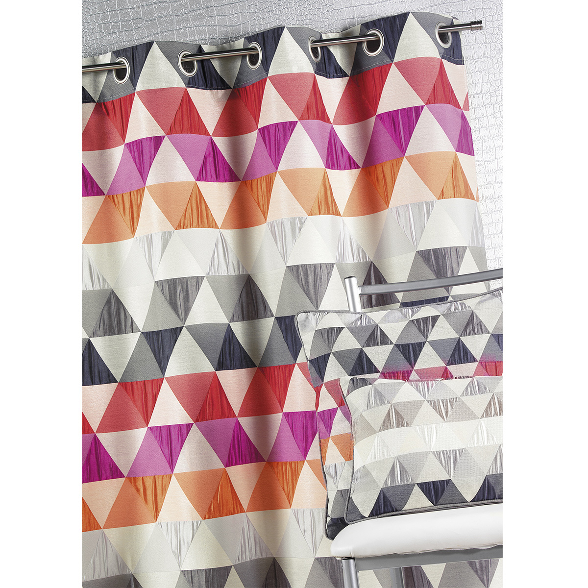 Rideau jacquard motif triangles — vue 6