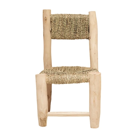 Silla infantil de madera de laurel y doum