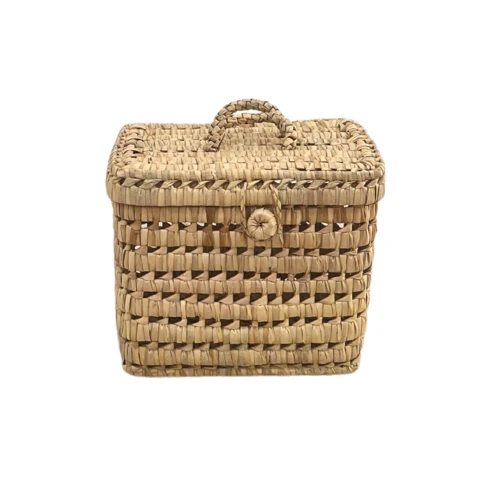 Creative Home Panier de Rangement en Osier, 40 x 30 x 24 cm (+/- 1cm), Boite Rangement Osier, Panier Osier Rangement Salle de Bain, Petit Panier  Tressé