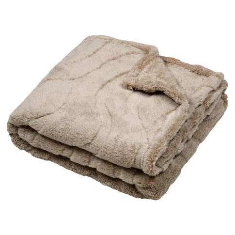 Plaid en fausse fourrure motif vague