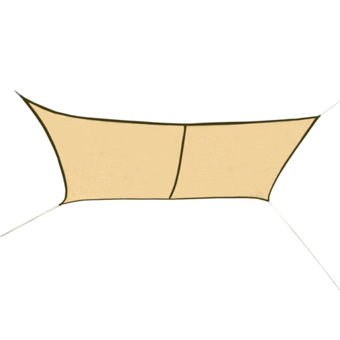 Voile d’ombrage rectangulaire en jute 3 x 2 m  Naturel