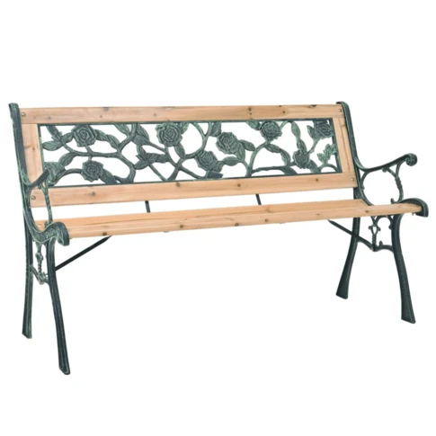 Banc de jardin à motif rose