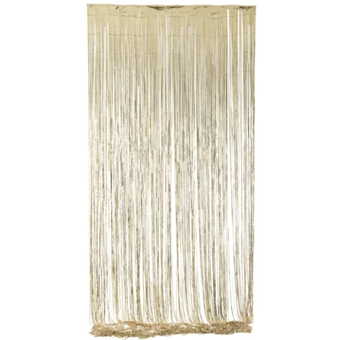 RIDEAU FRANGES VINYLE DORÉ 200 x 500 cm Doré