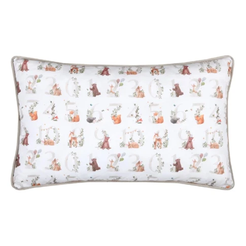 Coussin rectangulaire enfant animaux de la forêt