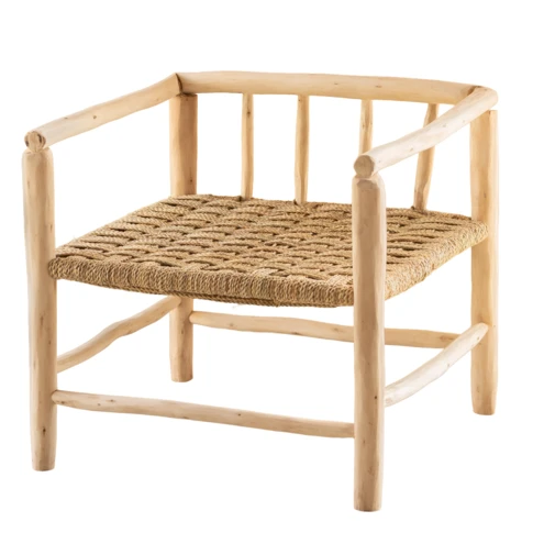 Sillón de madera natural Asilah
