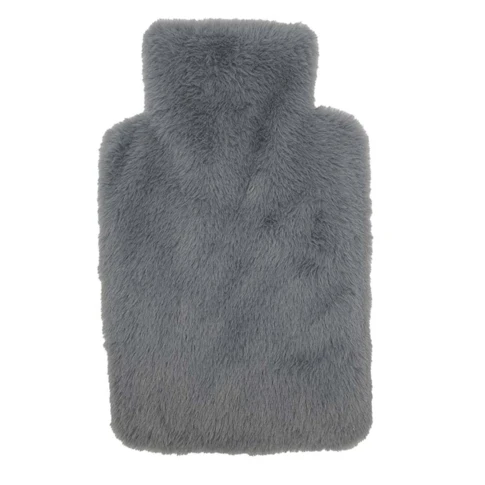 Bouillotte sèche billes de céramiques avec housse en fourrure 0 cm Gris
