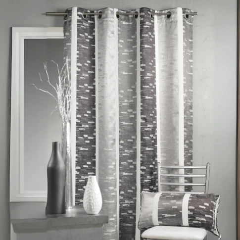 Cortina en jacquard diseño con rayas verticales