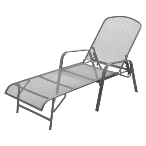 Chaise longue acier