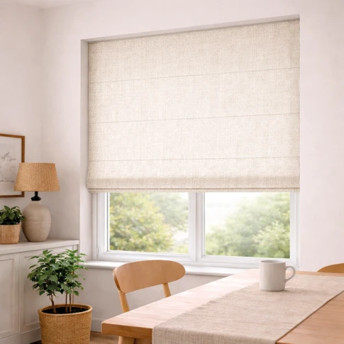 Store bateau polylin tamisant avec mécanisme à chaînette 80 x 220 cm NATUREL