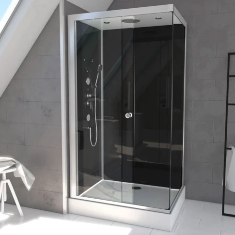 Cabine de douche avec système hydromassant