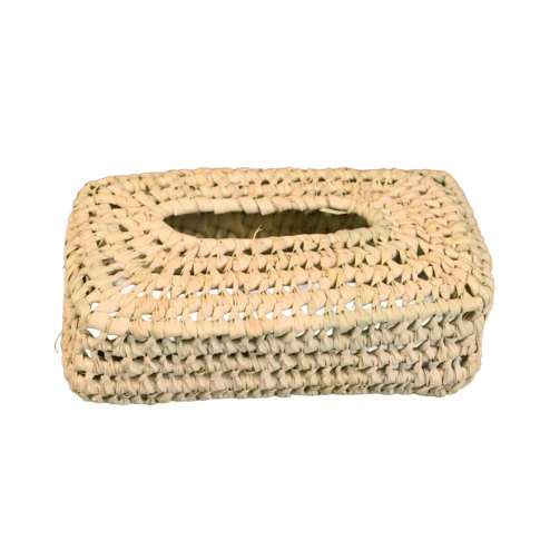 Boite à mouchoir ajouré 24 x 13 cm Naturel