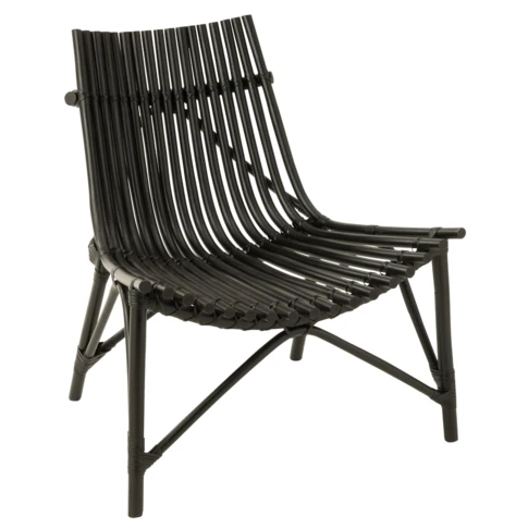 Fauteuil en rotin 80 x 77 x 84 cm noir