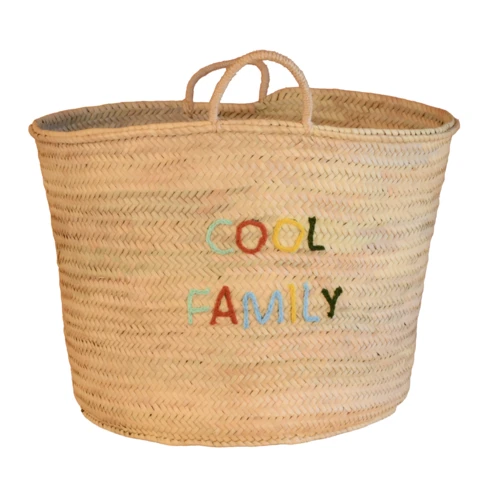 Panier de rangement tressé COOL FAMILY 50 x 50 x 40 cm Naturel