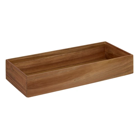 Organisateur de tiroir en bois  15 x 38.5 x 9 cm Marron Foncé