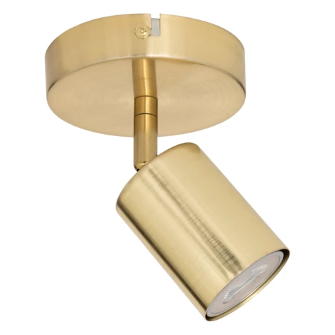 Spot mural orientable compatible plafond 11 x 15 cm Doré