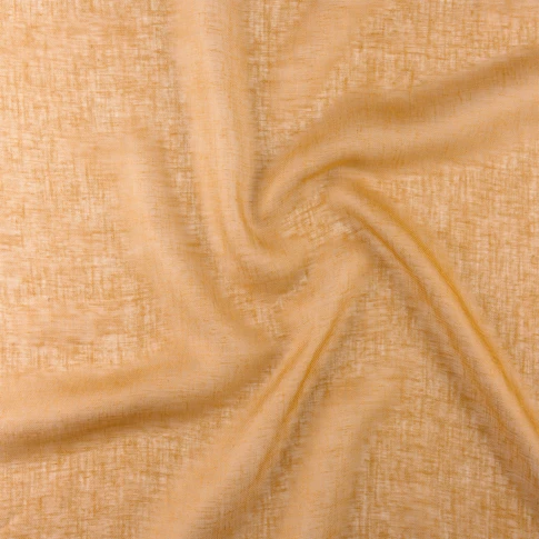 Tissu voile poly-lin uni 150 cm Jaune safran