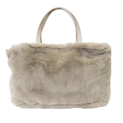 Sac en fausse fourrure avec anse et bandoulière amovible