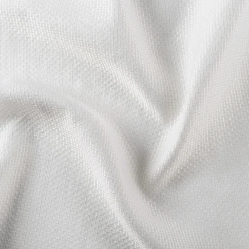Tissu phonique coton et chanvre en relief 145 cm Blanc