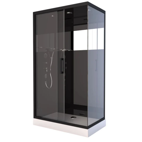 cabine de douche black mirror rectangle