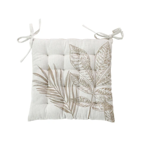 Galette de chaise piquée motif nature