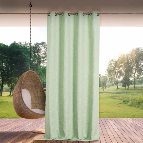 Rideau outdoor chiné déperlant 140 x 265 cm Bleu