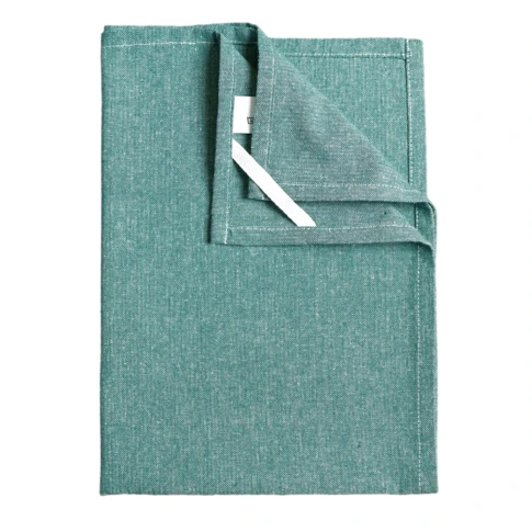 Torchon de cuisine en coton uni aspect tissé 0 cm Bleu