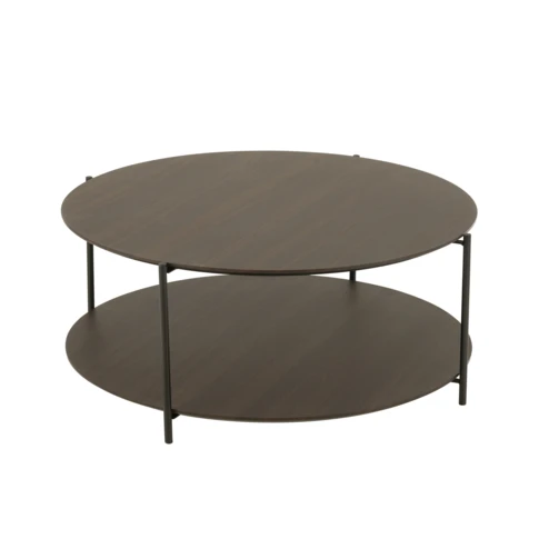 Mesa de centro de madera con estante abierto