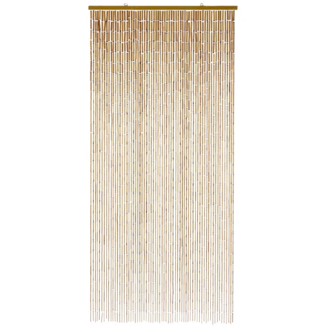 Rideau de porte en bambou avec bâtonnets naturels 90 x 200 cm Naturel